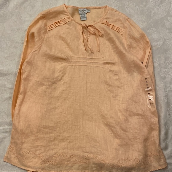 Calvin Klein Jeans women’s %100 Linen long sleeve Size XL NWT - Picture 9 of 11